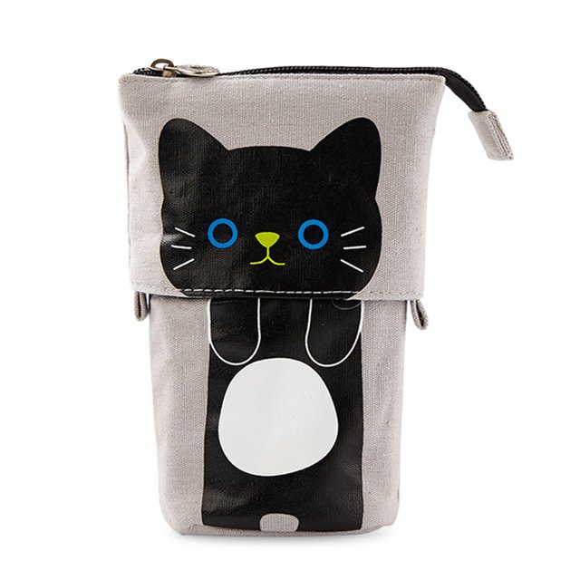 Methold Bolsa portalápices Caja de capacidad media Estuche Plumas Bolsa Suministros Almacenamiento Regalos Estuches retráctiles Cosméticos Negro Type2 NO2