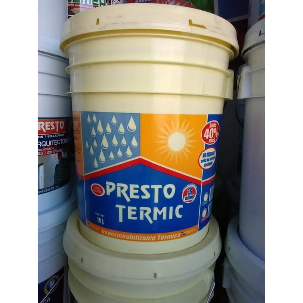 Impermeabilizante Presto Termic 3 Años Terracota 19 L