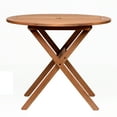 thumbnail image 4 of Amazonia Burlington 3 Pieces Eucalyptus Wood Round Outdoor Dining Set, Ideal for Patio, 4 of 12