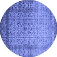 thumbnail image 1 of Ahgly Company Indoor Round Oriental Blue Industrial Area Rugs, 3' Round, 1 of 4