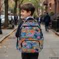 thumbnail image 6 of Chririnla Vibrant Floral Print School Backpack with Lightweight, Adjustable Padded Straps Multi-Pocket 17 Inch Casual Daypack for Back to School Daily Use, 6 of 10