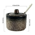 thumbnail image 2 of Japanese spice jar with lid, sugar bowls with lid, retro mini sugar pot made of porcelain, salt bowl, spice jar with lid, spoon for coffee serving set, bar countertop, 2 of 5