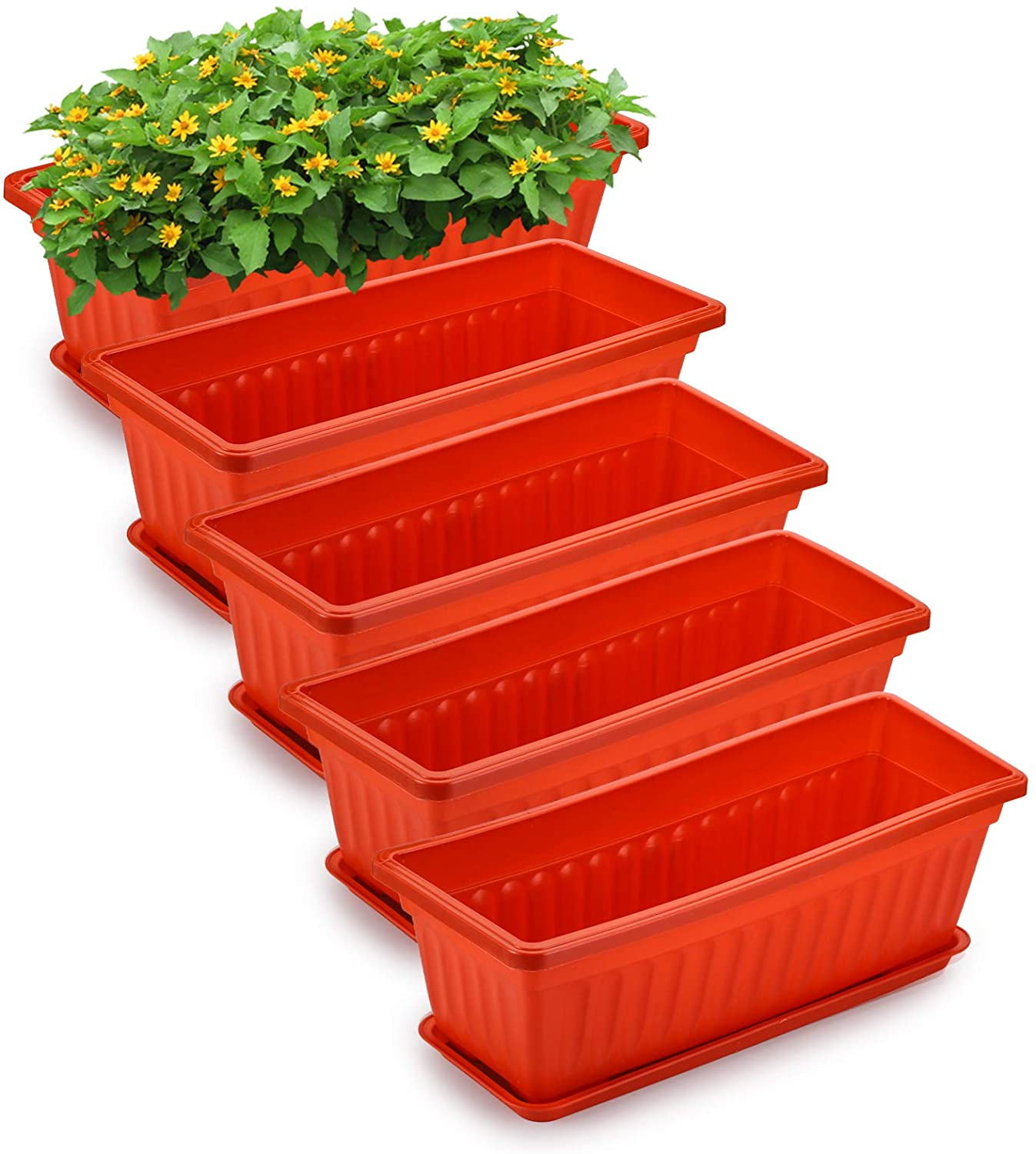 5 Pack 17 Inches Flower Window Box Plastic Walmart Canada