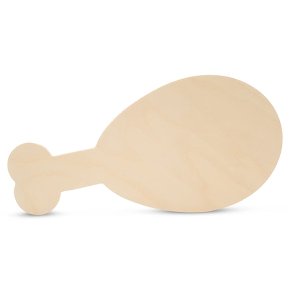 Turkey Drumstick Wooden Cutout 14 x 11 inches, 25 Unfinished Birch Wood Cutouts for Thanksgiving Decor and DIY Crafts, by Woodpeckers