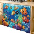 thumbnail image 2 of Ocean Coral Fish Cabinet Curtain 35"Wx35"L,Dustproof Under Sink Skirt with Self Adhesive Tape,Colorful Underwater World Seagrass Cabinet Curtain Cover for Kitchen Sink,Bathroom Vanity,Laundry Room, 2 of 9