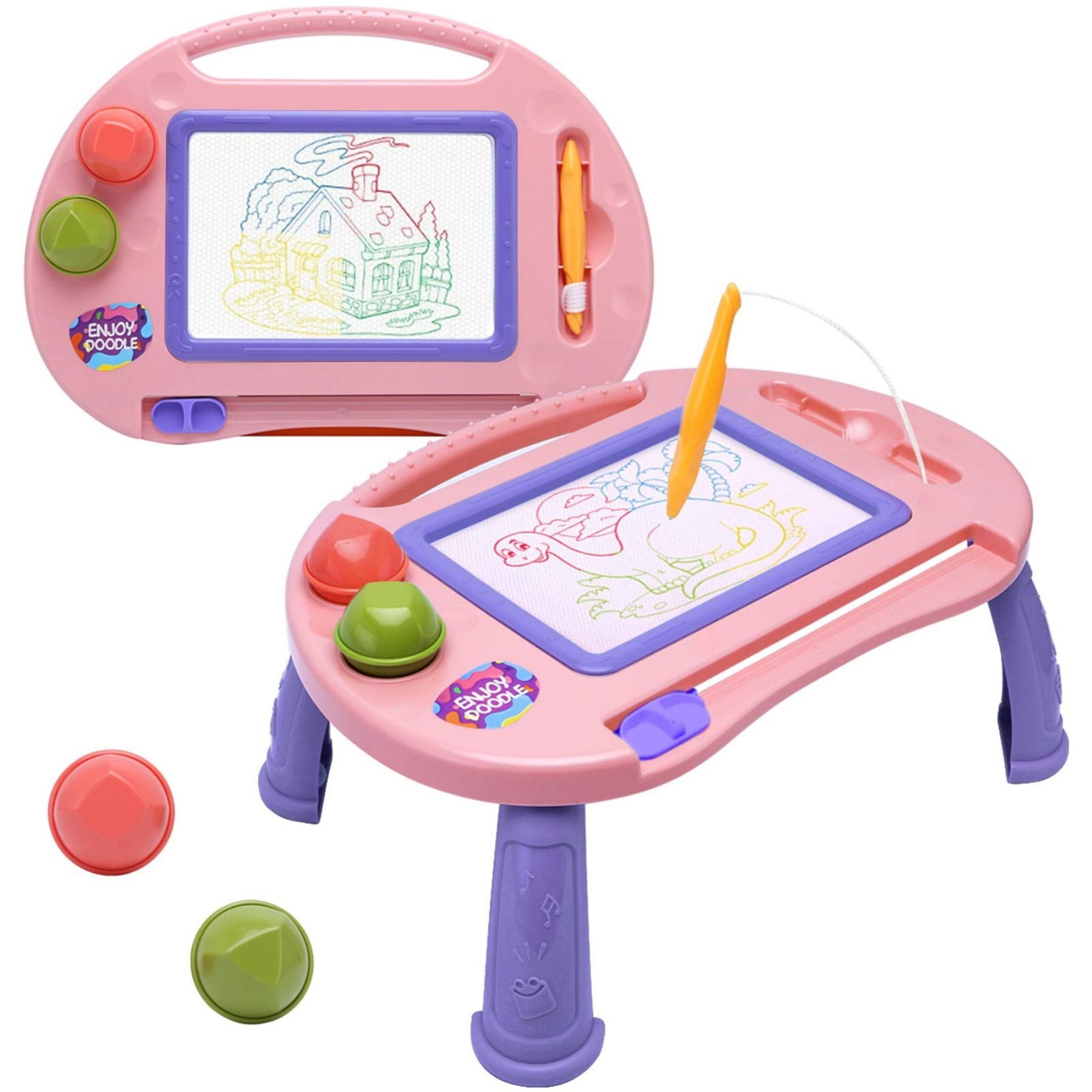 Magnetic Drawing Board Toy for Toddler Kids Travel Size Doodle Board Writing Painting Sketch Pad 11in Erasable Writing Board for Educational Learning Toy with Pen 