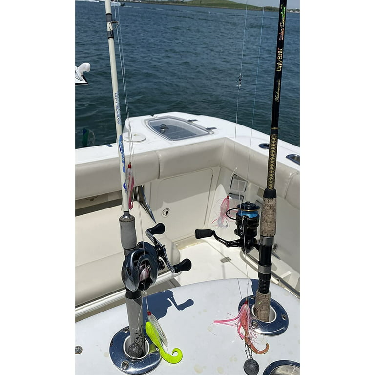 Uncle Mo’s Tackle - Fluke Flounder Ocean Hi/Lo Fishing Rigs – BUCKTAIL  Teaser Hook for Saltwater – Size 5/0 Hook - 40lb Heavy Duty Mono 3ft Long 