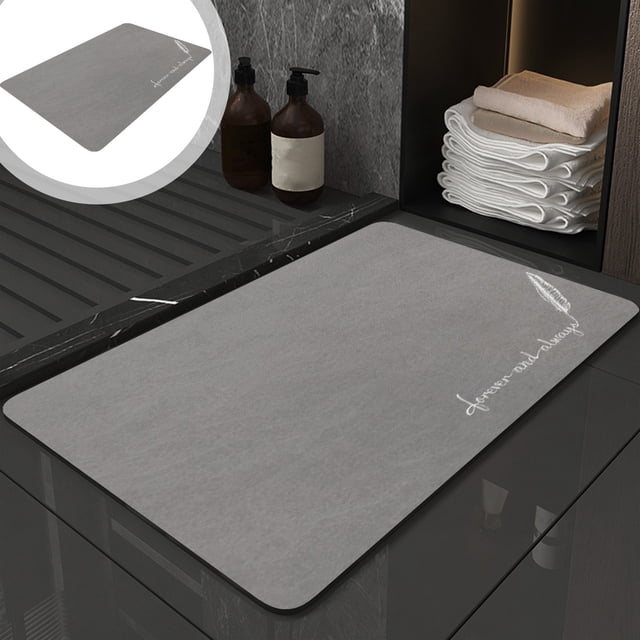 Xihbxyly Alfombrilla de Baño Antideslizante de Diatomeas, Suave y Absorbente, de Secado Rápido, Segura para El Baño, Antideslizante, para Un Paso Cómodo, 70 X 45 Cm.