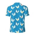 thumbnail image 3 of Vsdgher Cartoon Chicken Print Men's Short Sleeve Stretch Polo Shirt, Moisture-Wicking Performance Polo Shirt, 3 of 8