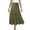 @ Army Green, variant on Floral Skirt for Women Summer Casual Summer Midi Skirt Women's Solid Color Elastic Waist Binding Large Pleated Skirt High Waist Half Skirt Dark Blue M