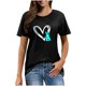 thumbnail image 1 of Mujeres Manga Corta de Verano Tops Pascua Impresa Cuello Redondo, Blusa de Moda Casual para la Primavera, 1 of 5