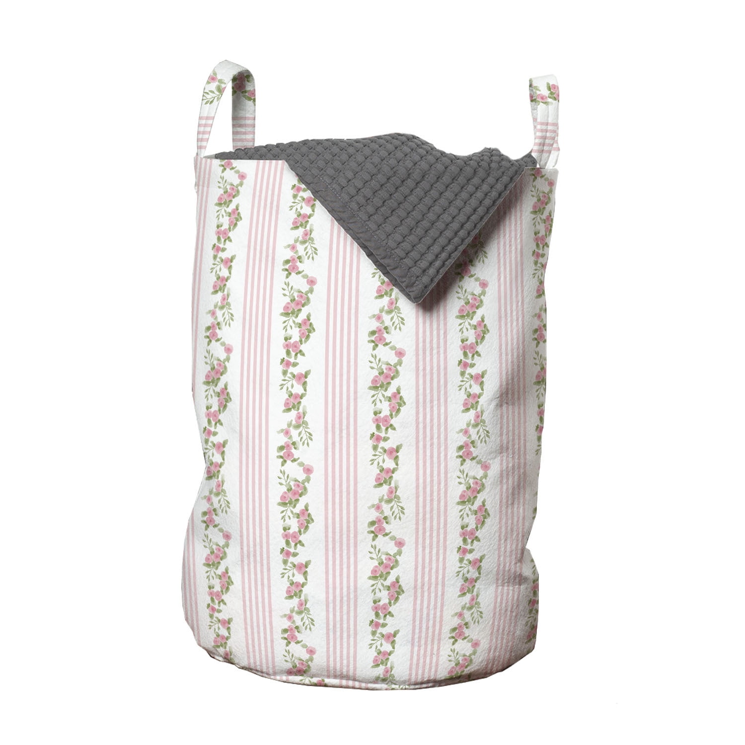 Vintage Pastel Floral Print Laundry Basket