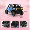 thumbnail image 4 of BeesClover 24V Electric Ride on Dump Truck for Kids, 2-Seater 4WD Remote Control Car with Electric Dump Bed & Shovel, LED Lights, Music Player, Max Speed 5Mph, 4 of 8