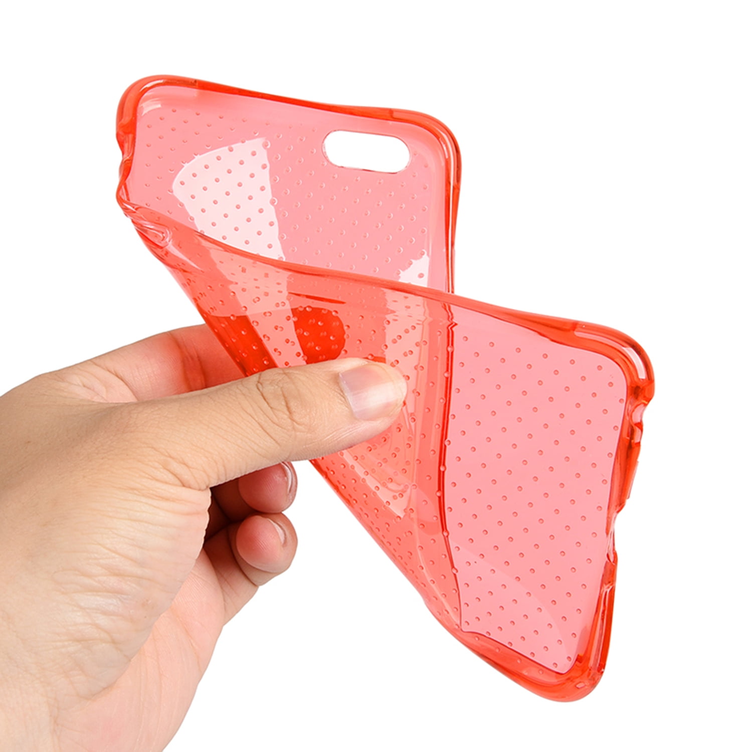 Sparkling Crystal Skin Case for Apple iPhone 6 Plus / 6S Plus With Drop Resistant , Shock Proof TPU Cover Casing (Red)