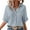 Light Blue, variant on Womens Lapel Button Down Shirts Short Sleeve Fitted Button Up Dress Shirt Solid Color Collared Blouse Wrinkle Work Business Top with Pocket Casual Elbow Length Half Sleeve Blouse