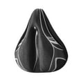 thumbnail image 3 of Cojín protector de repuesto para asiento de bicicleta, ancho, suave y antideslizante, funda para sillín de bicicleta de carretera. Negro Gris, 3 of 8
