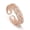 Rose Gold, variant on Gold Tone Adjustable Braided Open Band Statement Ring with Pavé Accents, Wrap Style Women Ring