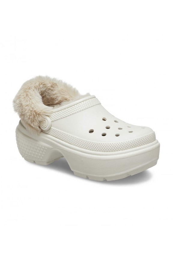 Stomp Lined 208546-160 Clog Men's 3 Ivory Faux Fur Slip On Shoes KHD1985
