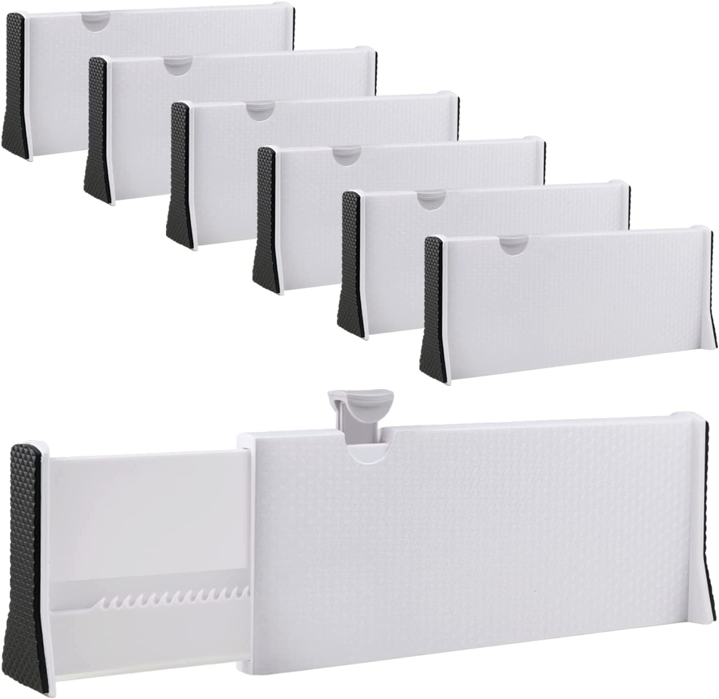 Expandable Deep Drawer Dividers by Rapturous 6 Pack 5 Inch High