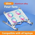 fankhu Laptop Cooling Pad with 2/4 Fans Foldable Laptop Cooling Fan RGB