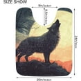 thumbnail image 3 of Dreamtimes Bathroom Rug Mats Wolf Howls Full Moon Print, Bath Mats for Bathroom Non-Slip Super Soft Absorbent Microfiber Bath Rugs, Bathroom Rugs for Bathroom Floor, Tub and Shower, 24"x16", 3 of 4