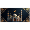 thumbnail image 2 of Ramadan Themed Black and Gold Banner with Mosque Moon Star Elements Ramadan Mubarak Backdrop Party Decorations Photography Props Background Ramadan Celebrations Gathering Events, 2 of 8