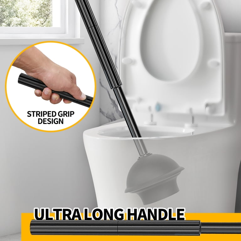 Propuri 2-Pack 2-in-1 Toilet Brush and Plunger Set, Black photo 4
