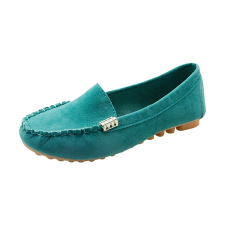 hopeusnice Women s Suede Loafers Slip On Flats Comfortable Driving Shoes Soft Sole Loafers Low Heel Flat Shoes Outdoor Indoor Walking Driving Green 38