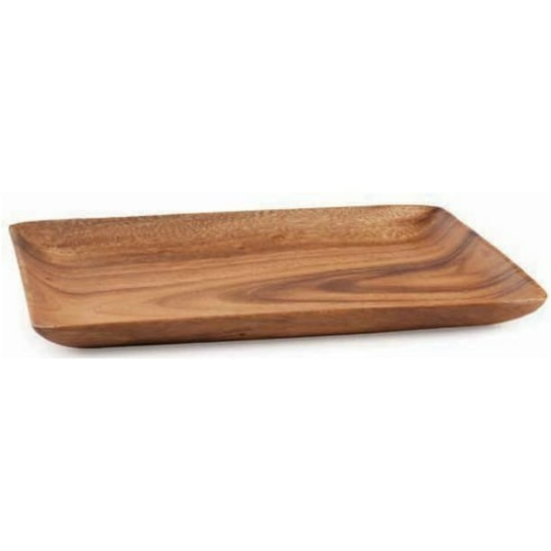 Acacia Wood Serving Tray 12.5" x 9.5" x .75"