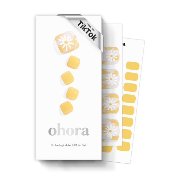 Tiras de gel para pedicura Sohora Semicuradas de PP Sun Daisy Yellow