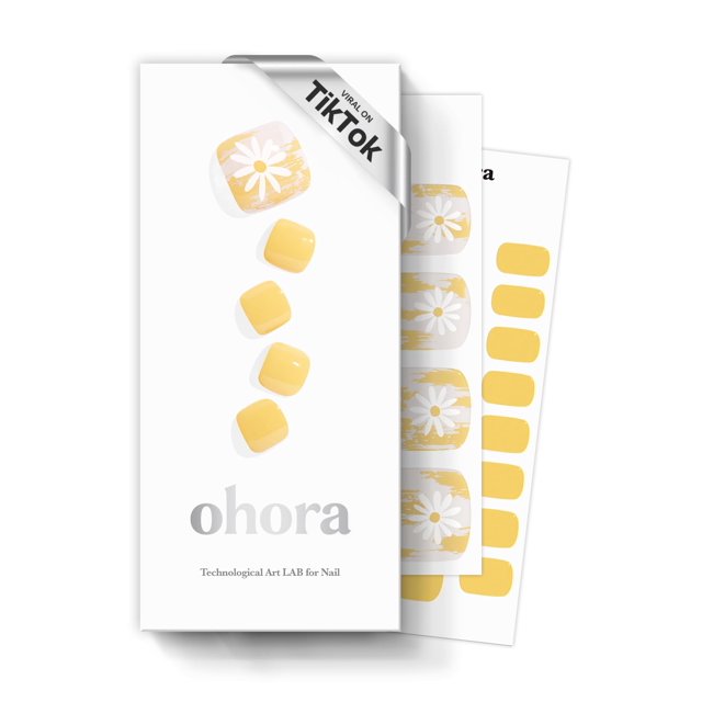 Tiras de gel para pedicura Sohora Semicuradas de PP Sun Daisy Yellow