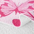 thumbnail image 5 of Erosebridal Chic Butterfly Bed Spread Queen for Girls, Pink Queen Coverlet Set, 3 Pieces 1 Quilt and 2 Pillowcases, 5 of 7