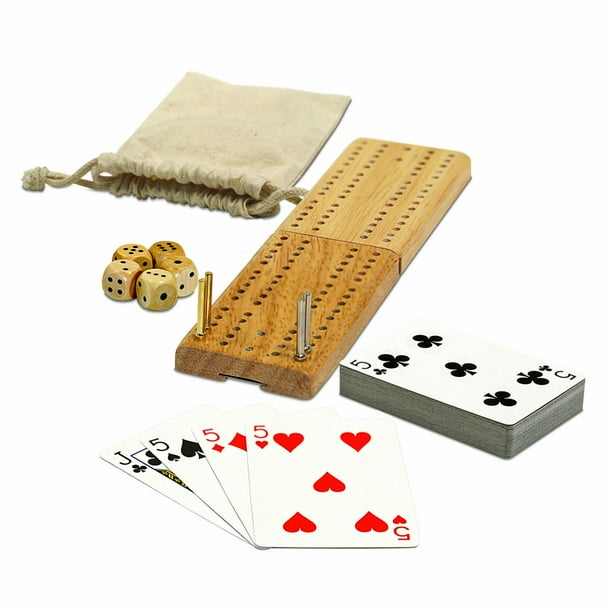 Set de juego de mesa Cribbage WE Games Travel con almacenamiento y bolsa