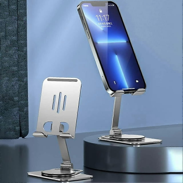 Foldable Cellphone Support, Travel Mobile Stand for Samsung Galaxy for iphone 14/13/12/Pro Max and More - Silver