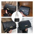 thumbnail image 3 of Bolsos Bandolera Acolchados Pequeños Para Mujer Bolso De Hombro Acolchado Bolso Con Correa De Cadena Negro, 3 of 5