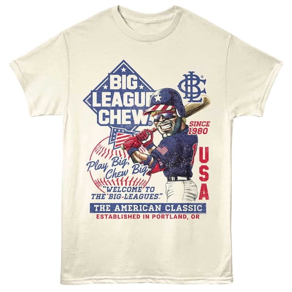 Big League Chew Portland Oregon Men's T Shirt (Ivory, AdultS)