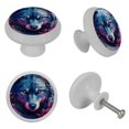 thumbnail image 4 of Wolf Round Glow-in-the-Dark Fluorescent Cabinet and Dresser Knobs - 4-Pack, 4 of 6