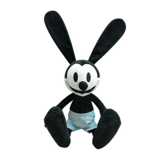 Muñeco de peluche Lucky Mickey Rabbit blanco y negro, 10 cm