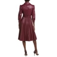 thumbnail image 2 of T Tahari womens  Pleated Skirt Shirtdress, 12, Red, 2 of 2