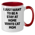 thumbnail image 2 of White Cat Mom Funny Gifts for Her Birthday: Unique Two Tone Coffee Mugs with Quotes for White Cat Lovers, White Cat Enthusiasts, and Cat Mom Birthday Unique Gifts, 2 of 5