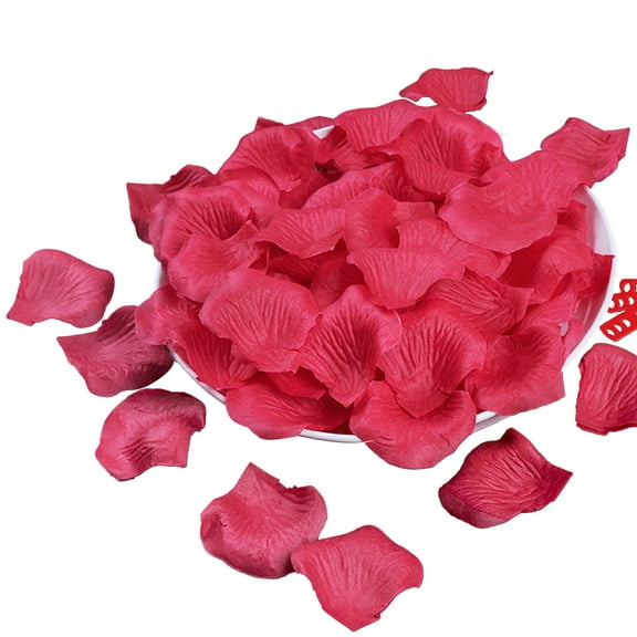 400 PCS Dark-Red Artificial Flowers Petals Silk Rose for Valentine's Day,Romantic Night,Wedding,Proposal Anniversary Flower Decorations