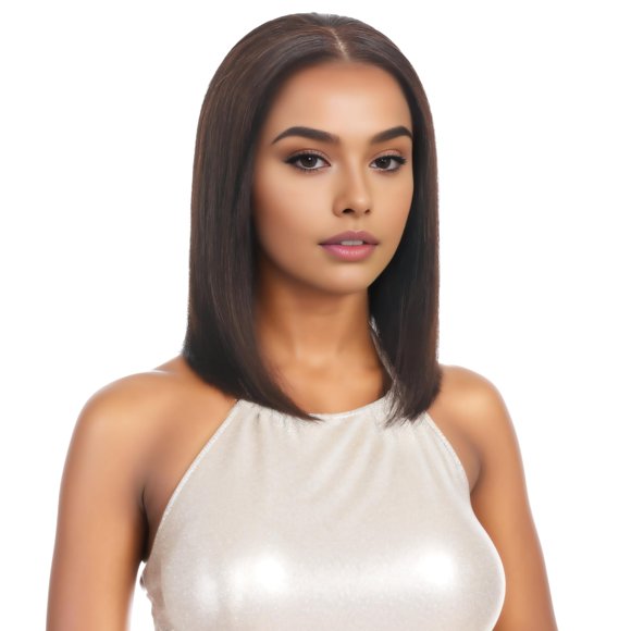 FUTAI Pelucas de cabello humano real de 12 pulgadas, peluca de encaje HD frontal 13?4 para estilos diversos femeninos profesionales