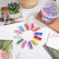 thumbnail image 2 of 50 Pcs Push Pin Clips Bulletin Board Pins Thumbtacks For Cork Board Thumb Tacks With Wooden Clips For Bulletin Board Display, 2 of 8