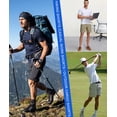 thumbnail image 5 of Men's Cargo Shorts Elastic Waist Drawstring Casual Summer Beach Shorts with Zipper Pockets White 38W, 5 of 6