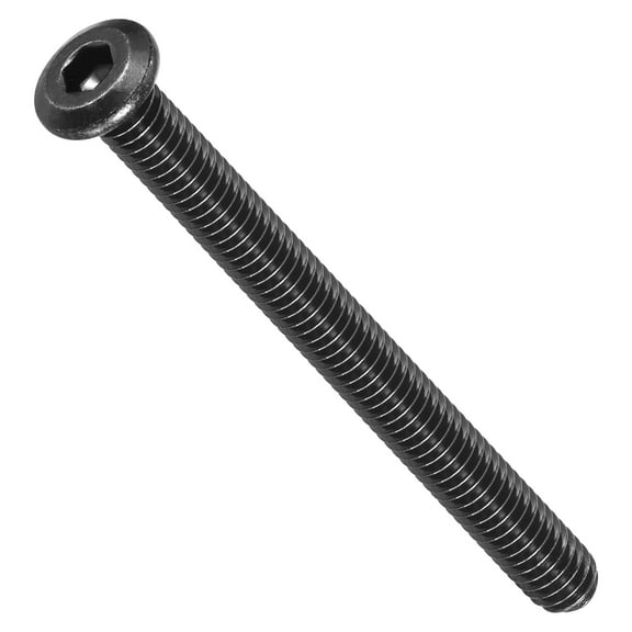 Flat Head Hex Socket Cap Screws Bolts(5/16"-18x4") 6Pcs, 304 Stainless Steel Hex Socket Furniture Bolts Countersunk Screws - for Furniture Woodworking Project, Black