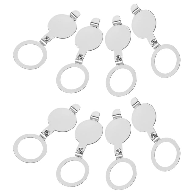 BRIGHTFUFU 8Pcs Door Viewer Cover Silver Copper For Homeowners And Renters Privacy