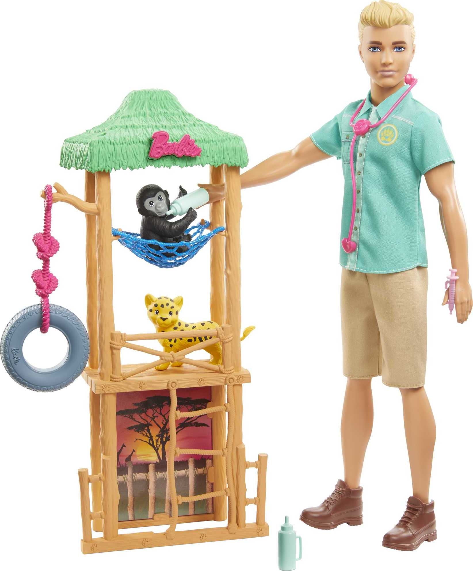 Barbie Ken Wildlife Vet Playset Doll And Accessories Walmart.com