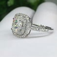 thumbnail image 5 of K-KED 925 Sterling Silver Shiny Crystal CZ Square Rings Womens Wedding Ring Size 6-10-7, 5 of 6