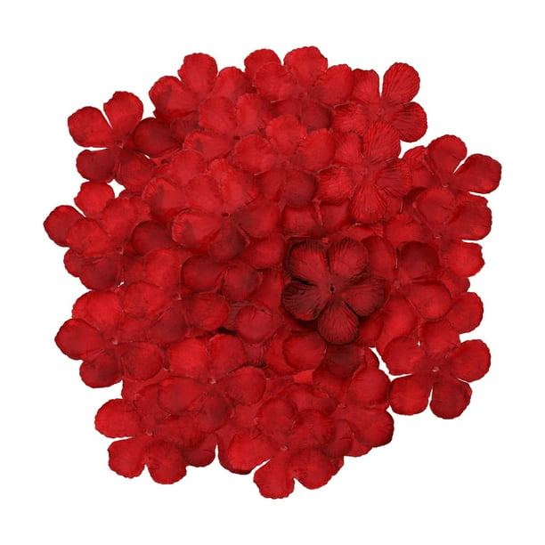200 piezas de pétalos de flores falsas, pétalos de flores artificiales, decoración DIY, flor de durazno Rojo oscuro