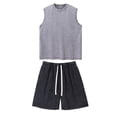 thumbnail image 4 of Men's Suit Set for Spring Summer Lightweight Breathable Vest and Relaxed Shorts Ensemble for Casual Daily Wear, 4 of 4